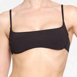 NWT Skims Recycled Swim Micro Scoop Bikini Top Bathing Suit Onyx Size XL